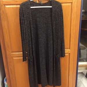 Long black cardigan